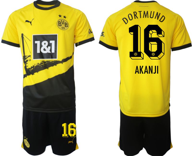Men 2023-2024 Club Borussia Dortmund home yellow #16 Soccer Jersey->borussia dortmund jersey->Soccer Club Jersey